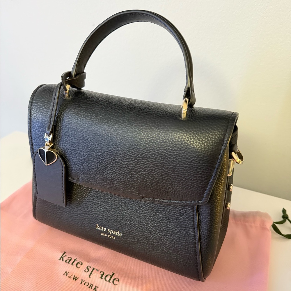 kate spade Black Leather Top-Handle Satchel